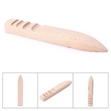 Burnisher Leather Craft Edge Flat Shape Wood Slicker Hand Leathercraft Tool 1PC