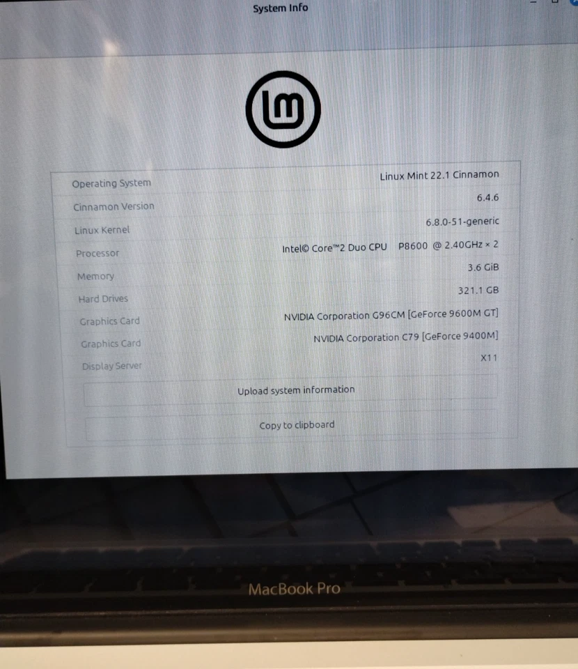 Apple MacBook Pro A1286 15.6" Core 2 Duo 4GB RAM 320GB HDD NVIDIA Linux Mint 22 - Image 2 of 4