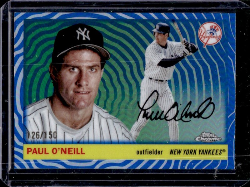2025 Topps Chrome Platinum Paul O'Neill Blue Vibrations Refractor #/150 Yankees