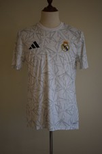 Image of Real Madrid 2024 2025 pre-match football shirt Genuine Adidas BNWT camiseta (L)