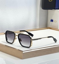 T-HENRI SHADOW Titanium Sunglasses Black Gold Frame Gray Gradient Lens 55-18-149