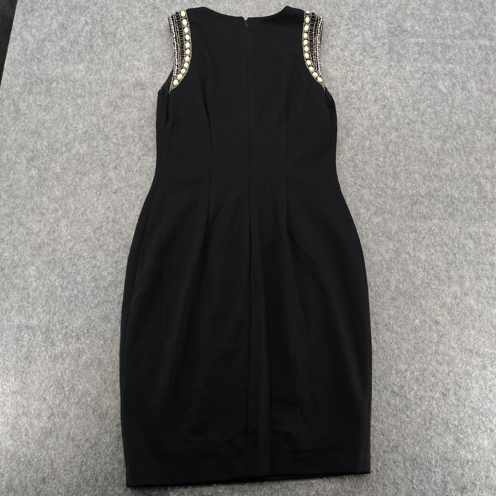 Vintage Cache Solid Black Knit Beaded Embellished… - image 9