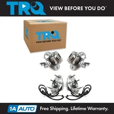 TRQ 4 Piece Front & Rear Wheel Bearing & Hub Assembly Kit for Chrysler Dodge VW