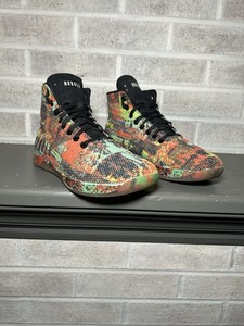 NOBULL Shoes, Size 7 Canvas Hightops, Laceups, Black Abstract Paint Splatter NOBULL Canvas Trainer Mid Top Black Splatter Paint Men main image 2