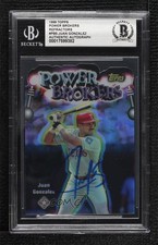 BAS 1999 Topps Power Brokers Refractor Juan Gonzalez #PB5 BGS Authentic Auto 3c7