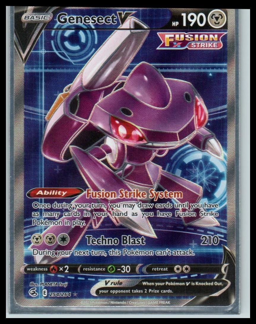 Genesect V 254/264 Ultra Rare Fusion Strike Pokemon Holo Near Mint