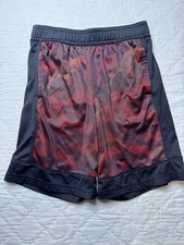 All In Motion Boys Basketball Court Shorts Black Orange Athletic Camouflage M