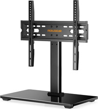 Perlegear Universal TV Stand for 32-60 Inch LCD/LED Tvs, Table Top Swivel Tv Sta