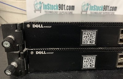 Lot 2 Dell Networking N4032F 24-Port Ethernet Network Switch With Dual PSU's