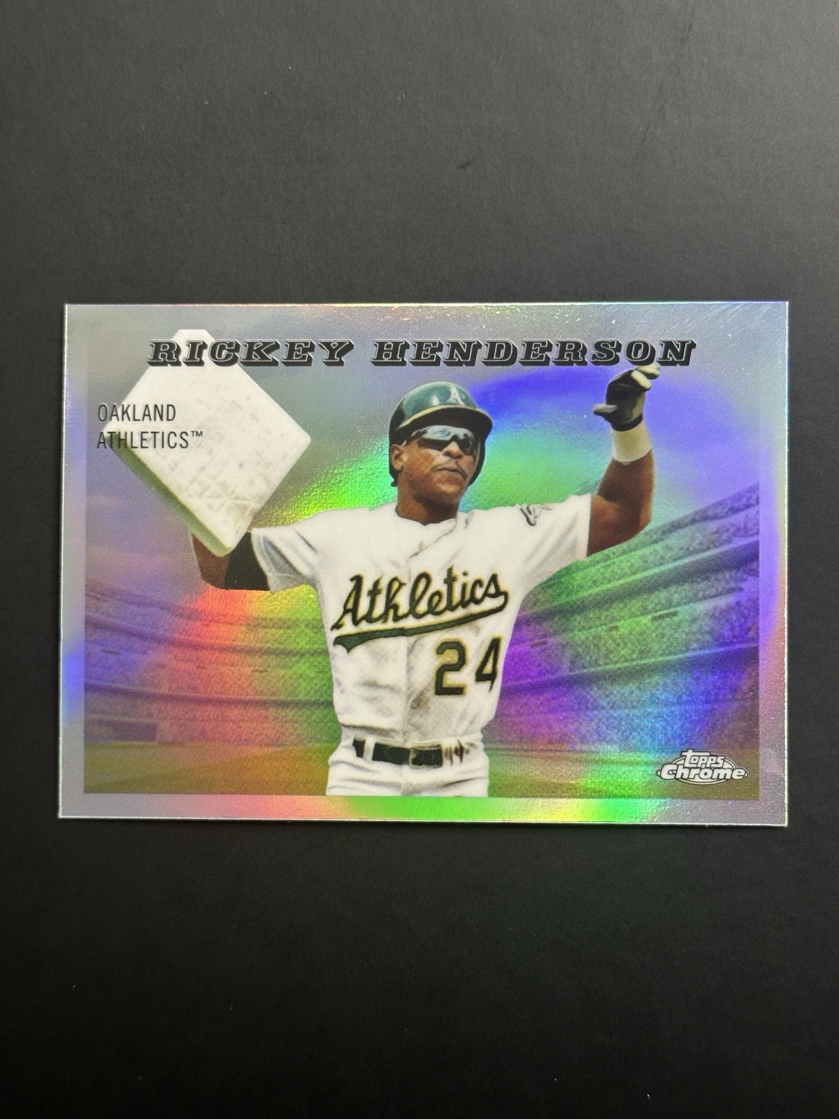 RICKEY HENDERSON 2025 Topps Chrome Platinum 1955 Topps Rails and Sails #55RS-7