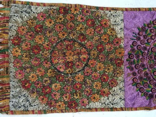 Vintage Traditional Floral Raised Embroidered Patchwork Table Runner 207x50cm - Picture 4 of 12
