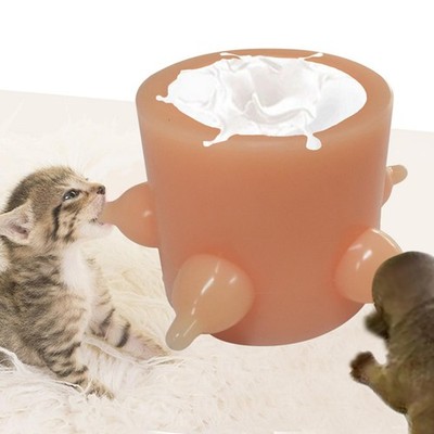 Kitten Bubble Milk Bowl Silicone with 5-Nipples Pet Nursing Bottle Puppy Milk