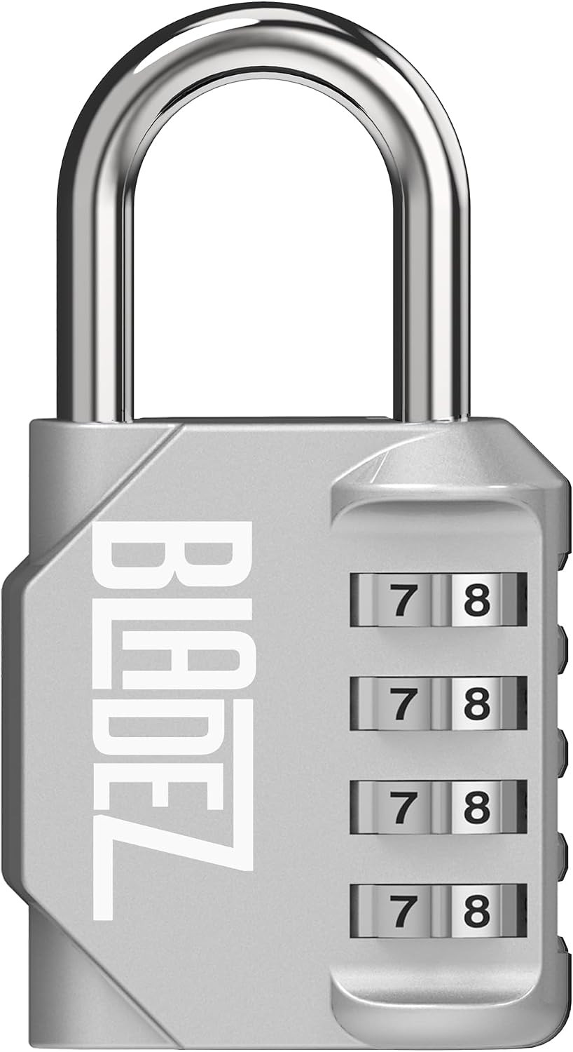 Combination Padlock with Code, Heavy Duty 4 Digit Pad Locks with Code, Weatherpr