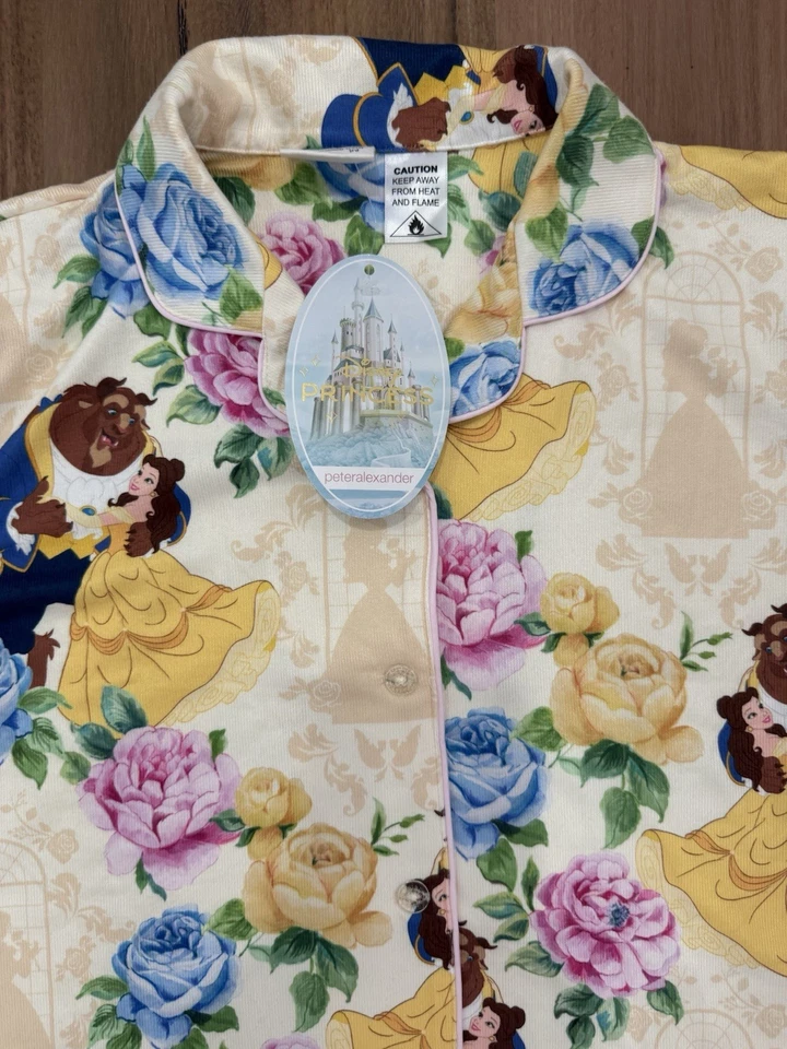 Peter Alexander Disney Beauty & The Beast Plush Shortie Pj Set Size 12 + PJ Bag - image 4 of 4