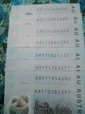 2017  $10 NEXT GENERATION  POLYMER BANKNOTE BANK NOTE FIRST PREFIX AA17 CIR