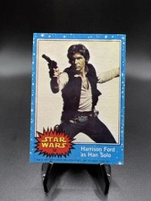 1977 Topps Star Wars Series 1 Blue #58 Harrison Ford As Hans Solo Ex Centered