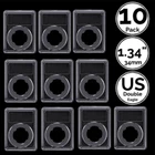 10 Pack 1.34 Inch 34 mm Ring Slab Coin Snap Holders For US Gold Double Eagle