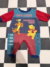 Vintage Disney Winnie the Pooh Tigger Football Romper 18-24M Long Sleeve