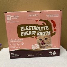 Petasty - Wet Cat Food Broth, Cat Food Topper, 12 packs 36oz - Chicken & Salmon