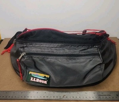 Vintage L.L. Bean Deluxe Fanny Pack Waist Bag Blue Nylon Korea Made 90s XL