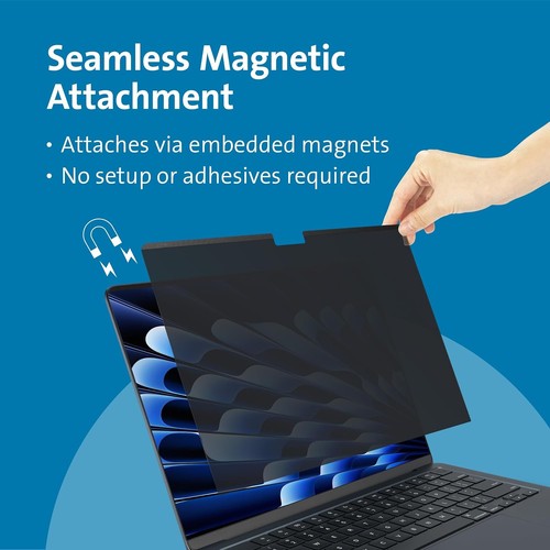 Kensington MagPro Elite Magnetische Sichtschutzfolie für MacBook Air 15" (M2, 20 - Photo 5/6