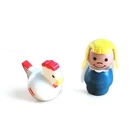 Vintage 1970s Fisher Price Farm Hen & Little People Play Skool Toy Wood/ Plastic