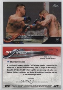2018 Topps Chrome UFC Refractor Tai Tuivasa #73 Rookie RC