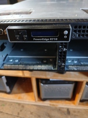 Dell Poweredge R710 Rackmount Server NO RAM no HDD  back handle broke through.