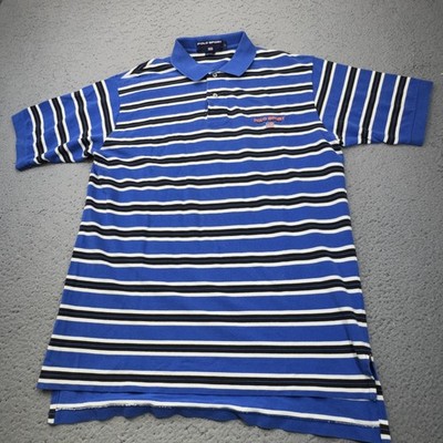 Vintage Polo Sport Ralph Lauren Polo Shirt Mens Large Blue Striped USA Flag