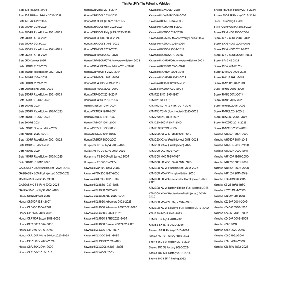 Herramienta de ajuste de cabezal de sello de choque Race Tech 40-50 mm para BETA 390 RR-S 2017-2023 Foto 3 de 3