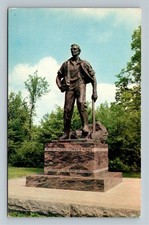 New Salem State Park IL-Illinois, Abraham Lincoln Bronze Statue Vintage Postcard