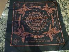 Boot Barn American Trademark Western Company Bandana Black Scarf Cowboy 21"x 21"
