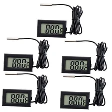 5 Pieces of Digital LCD Thermometers, Temperature Digital LCD Refrigerator 