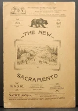 The New Sacramento 45th Anniversary Publication of California's Admission c.1895