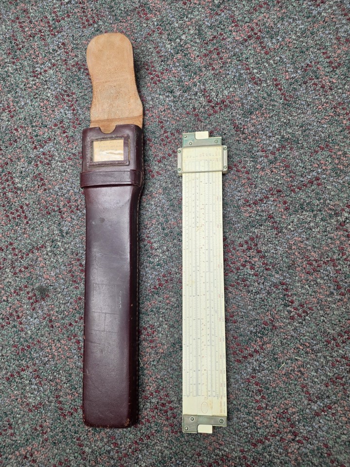 POST Vintage Slide Rule with Leather Case Original Case Included