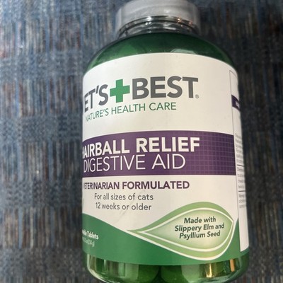 Vet s Best Cat Hairball Relief Digestive Aid 180 Chewable Tablets Sealed 03/2029
