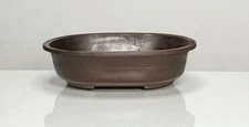 Brown Mica Bonsai Pot - Oval Outside Dimension: 20.75" x 14.5" x 5.25"