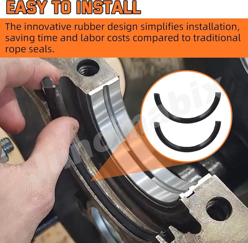 Junta de sello principal trasera de goma 4519S para Chevrolet GMC 235 261 1957-1962 CID Foto 3 de 4