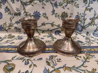 Duchin Creation Sterling Silver .925 Weighted Candlestick Pair