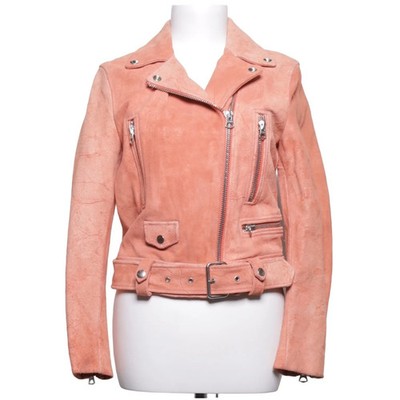 Acne Studios, Bikerjacke, Damen, Größe: 36, Orange, Leder, Einfarbig #MEW
