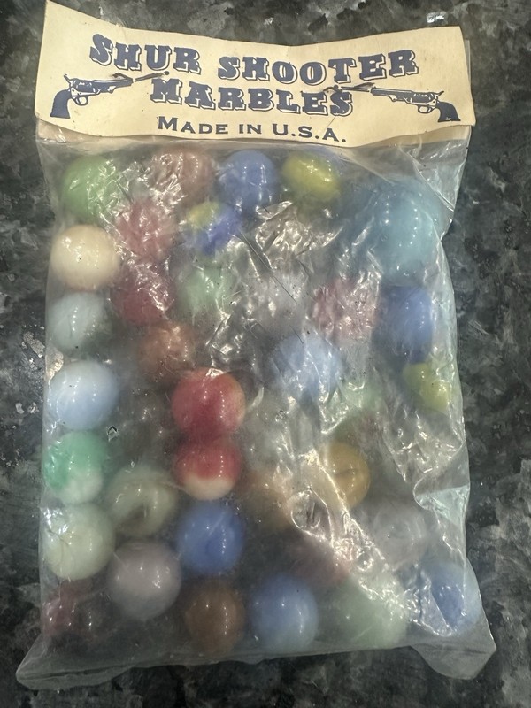 Shur Shooter Marbles 10 Cents Assorted Marbles including Shooter - USA