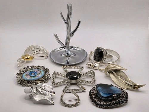 Vintage to Now Silver Tone Costume Jewelry Lot