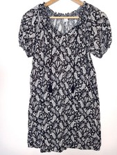 Old Navy Dress Women Small Black White Tiger Boho Beach Vacation Resort Tropical