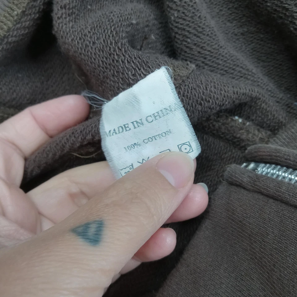 Sudadera con Capucha Blac Label Para Hombres 6XL Marrón Calavera Gráfico Estampado Completo Cremallera Sudadera Foto 4 de 4