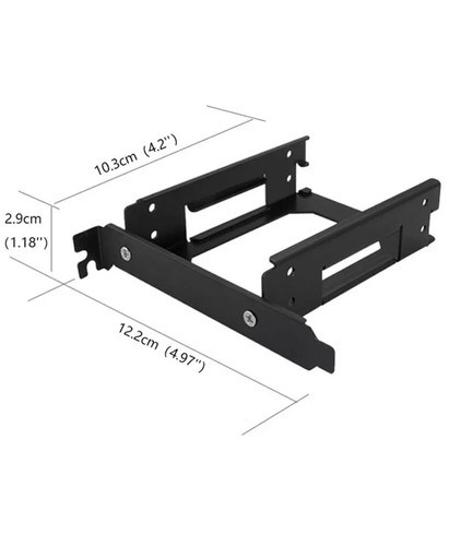 SSD / HDD Mounting Bracket For PCI 2 x 2.5 Inch Internal Hard Drive Mounting - Photo 6/6