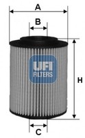 UFI ÖLfilter 25.054.00 Passend FüR Chrysler PT Cruiser 2.2 CRD