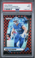 2024 Panini Prizm - Aidan Hutchinson #97 Black & Red Checker Prizm PSA 9 