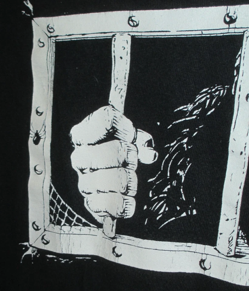 WCW nWo Macho Man Randy Savage Caged Madness Graphic Men's Black Shirt L VTG 90s - Image 3 of 4