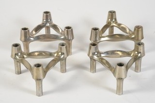 C55W17 Candelabro apilable modular 4 piezas probablemente clavo BMF alrededor de 1970
