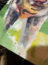 pig painting canvas print